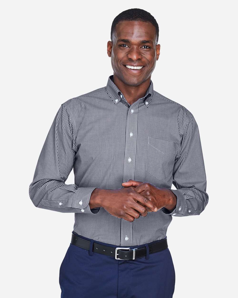 Devon and Jones Wovens Devon & Jones D640 Men's Crown Collection® Gingham Check Woven Dress Shirt