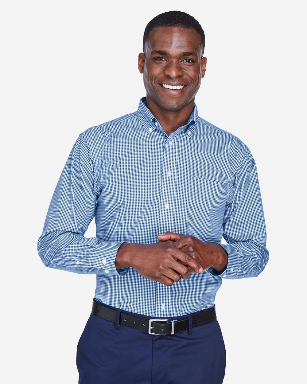 Devon and Jones Wovens Devon & Jones D640 Men's Crown Collection® Gingham Check Woven Dress Shirt