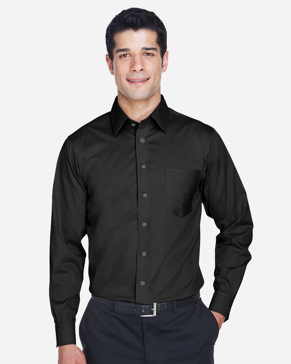Devon and Jones Wovens Devon & Jones DG530 Men's Crown Collection® Solid Stretch Twill Woven Dress Shirt
