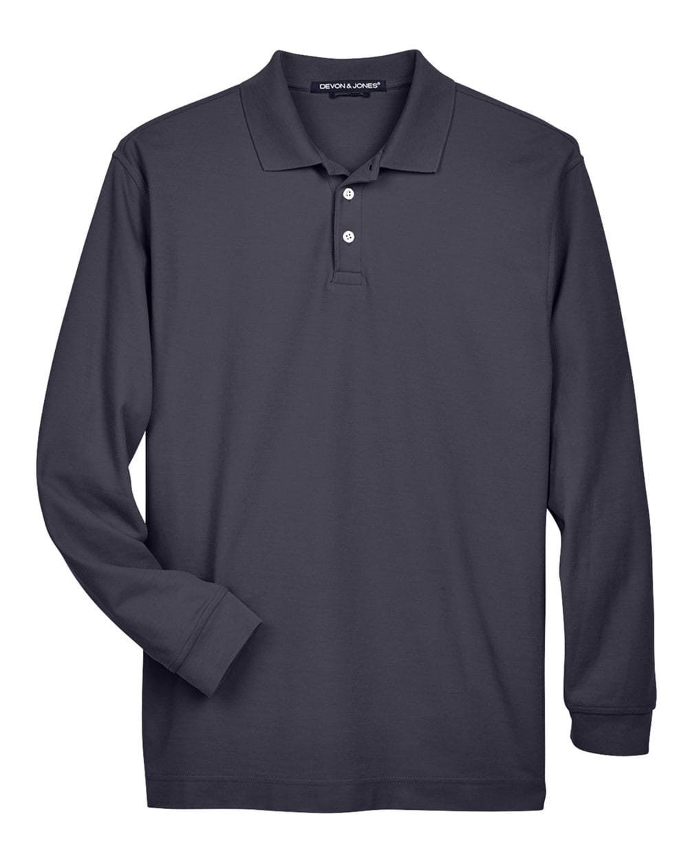 Devon & Jones Polos Devon & Jones D110 Men's Pima Piqué Long Sleeve Polo
