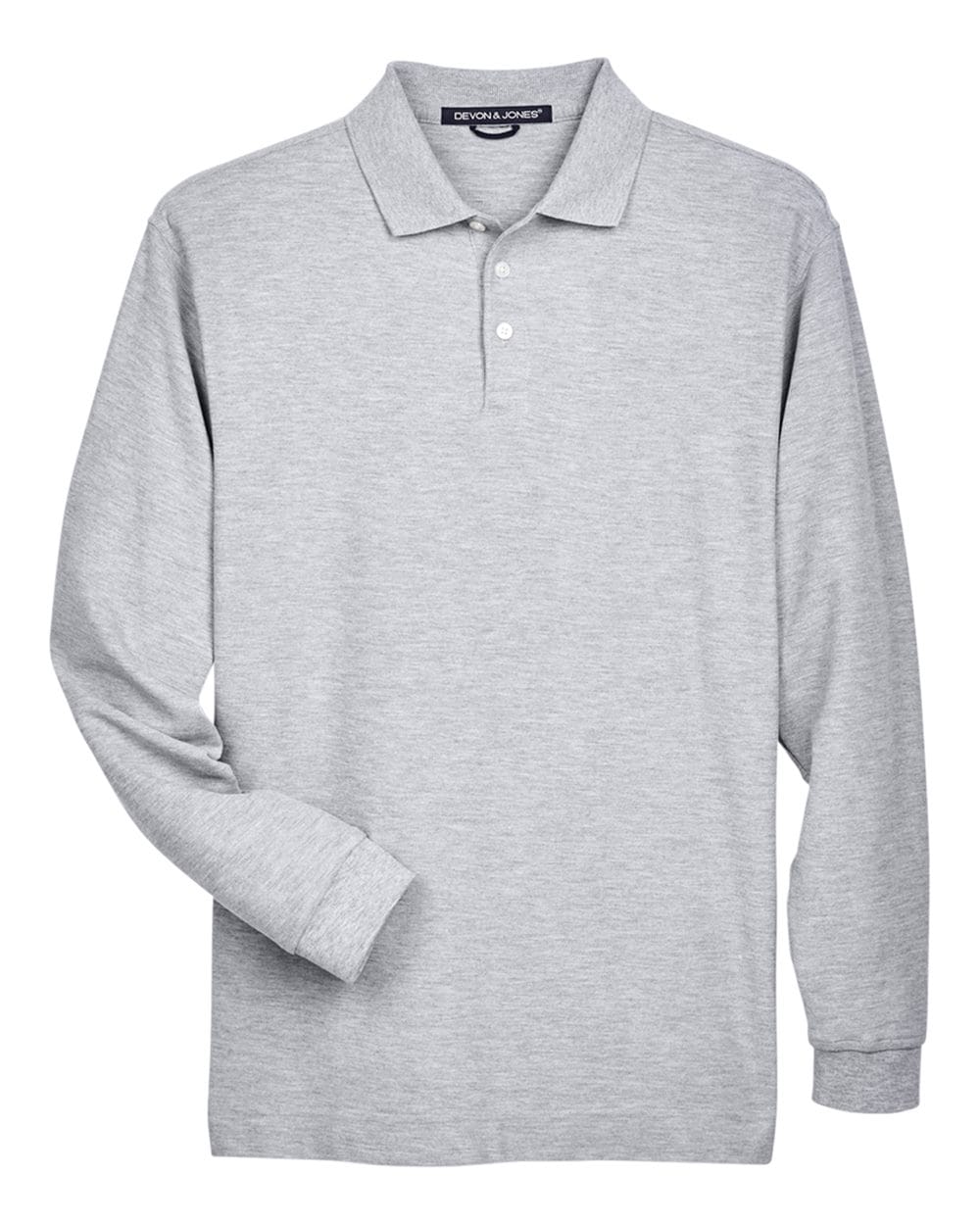Devon & Jones Polos Devon & Jones D110 Men's Pima Piqué Long Sleeve Polo