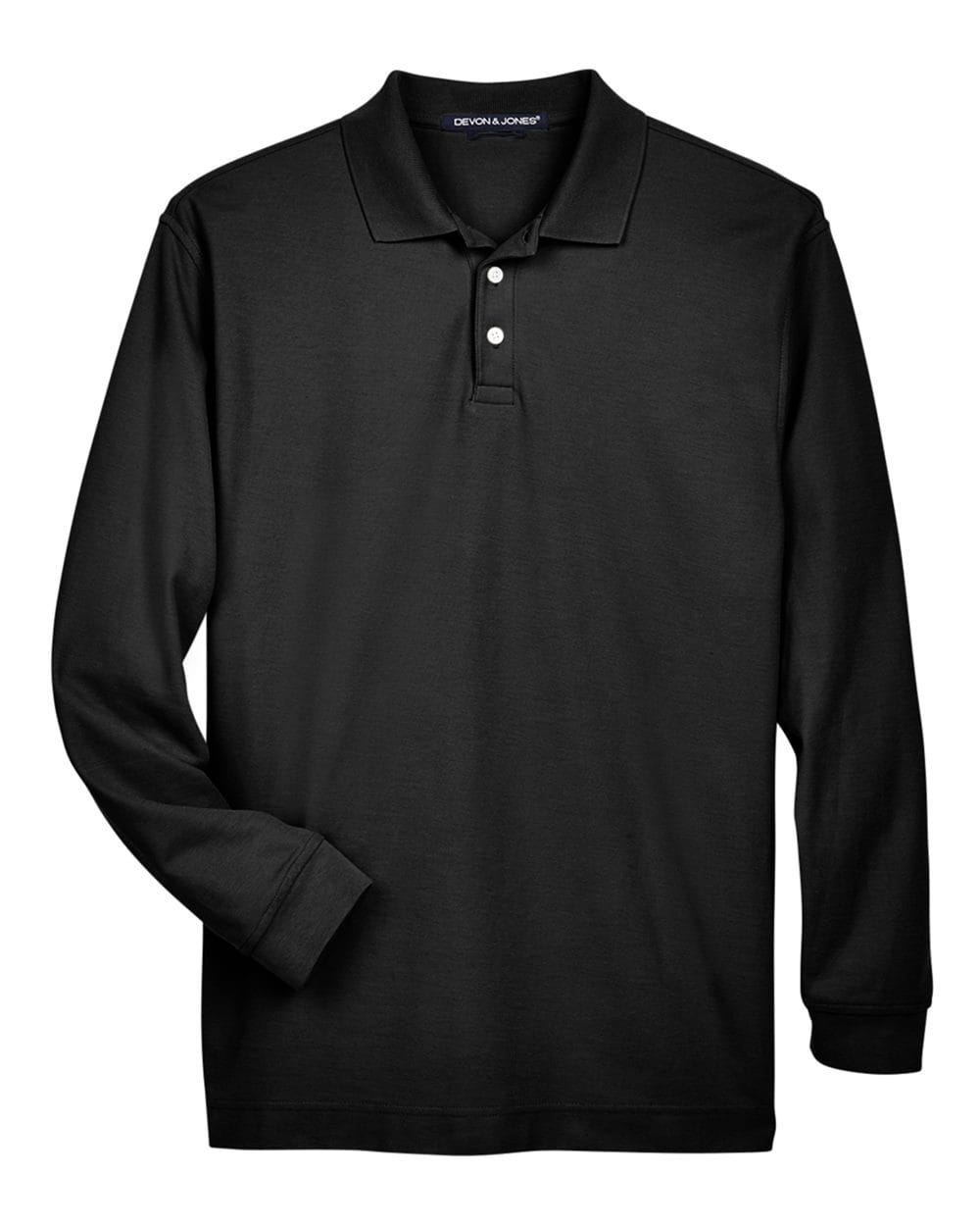 Devon & Jones Polos Devon & Jones D110 Men's Pima Piqué Long Sleeve Polo