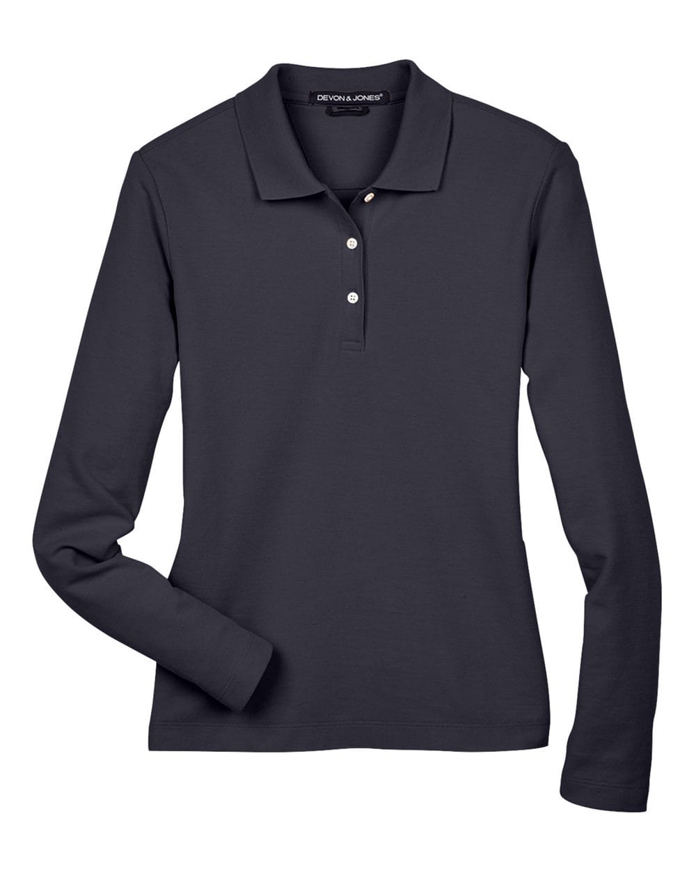 Devon & Jones Polos Devon & Jones D110W Women's Pima Piqué Long Sleeve Polo