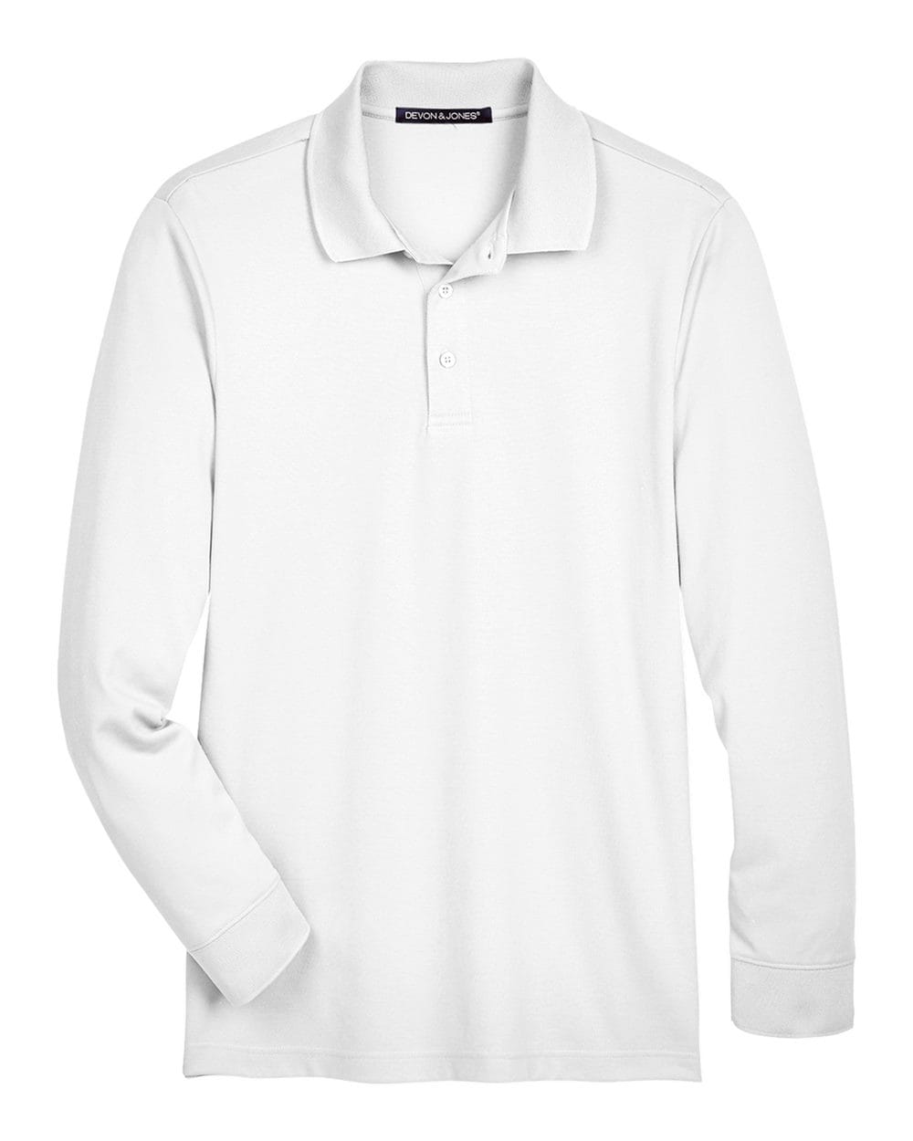 Devon & Jones Polos Devon & Jones DG20L Men's CrownLux Performance® Plaited Long Sleeve Polo