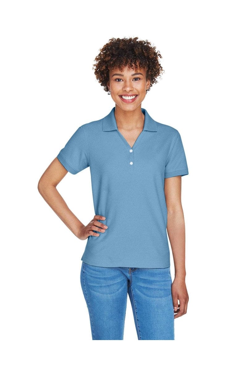 Devon & Jones Polos/Knits Devon & Jones D100W: Ladies' Pima Pique Short-Sleeve Y-Collar Polo