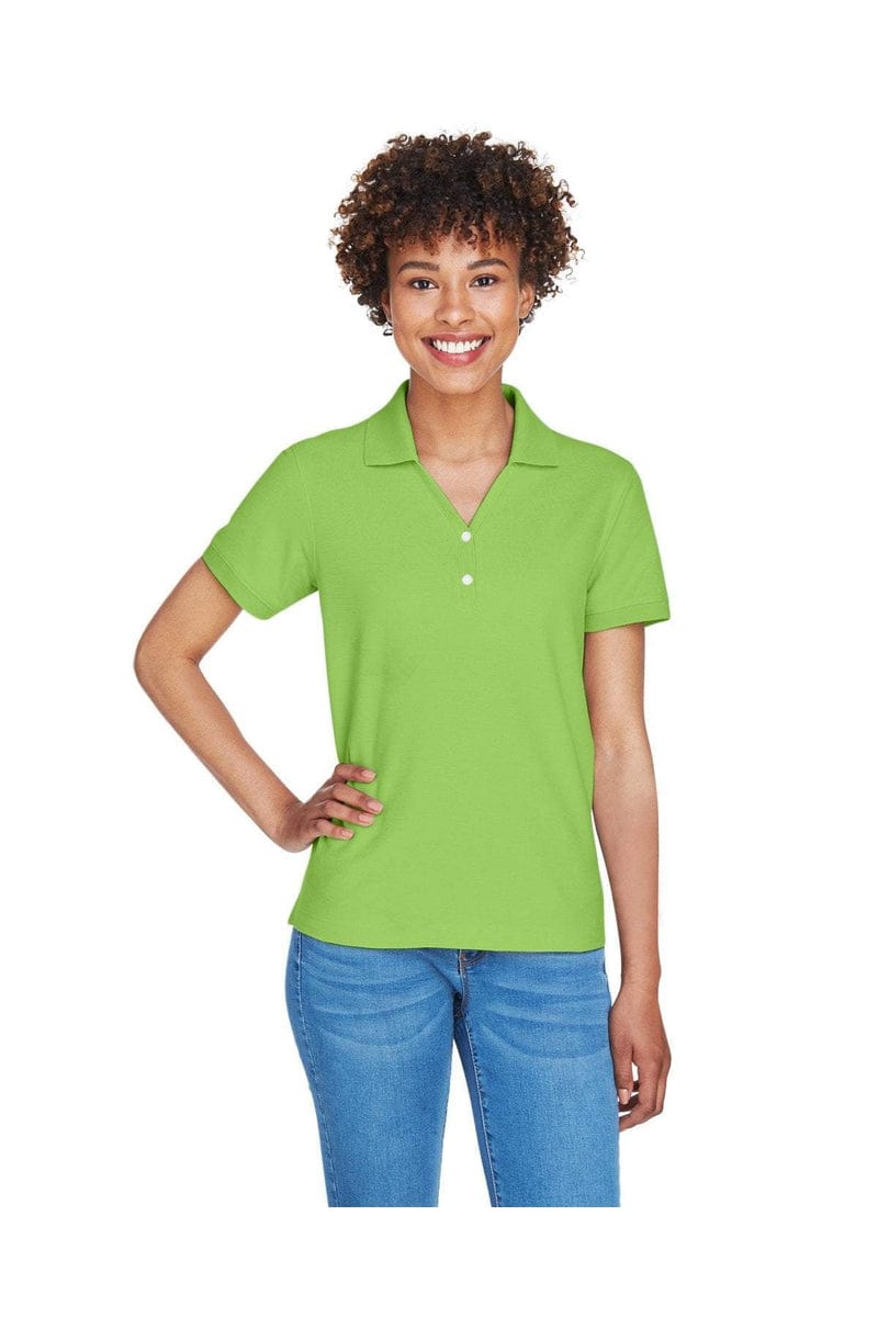 Devon & Jones Polos/Knits Devon & Jones D100W: Ladies' Pima Pique Short-Sleeve Y-Collar Polo
