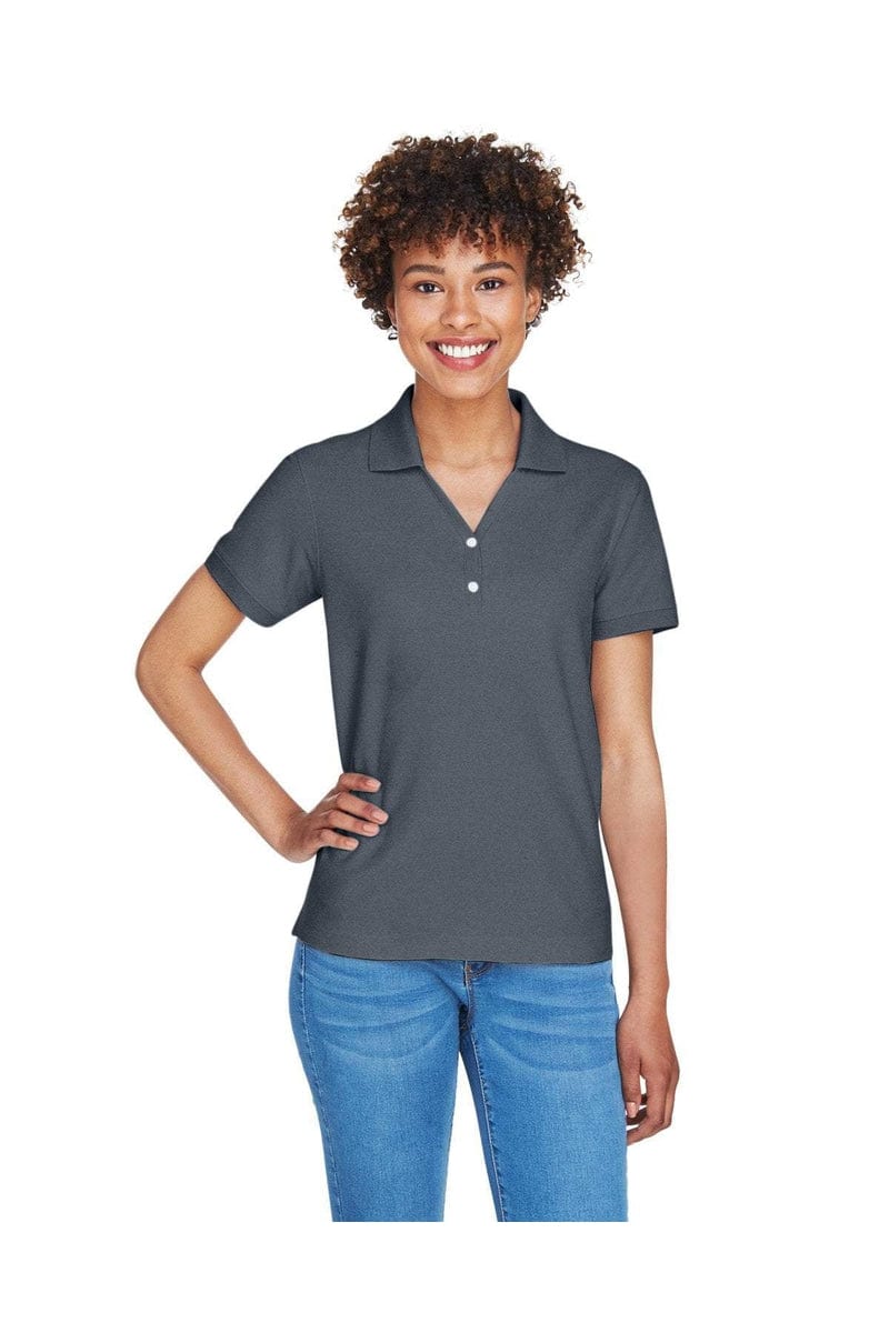 Devon & Jones Polos/Knits Devon & Jones D100W: Ladies' Pima Pique Short-Sleeve Y-Collar Polo