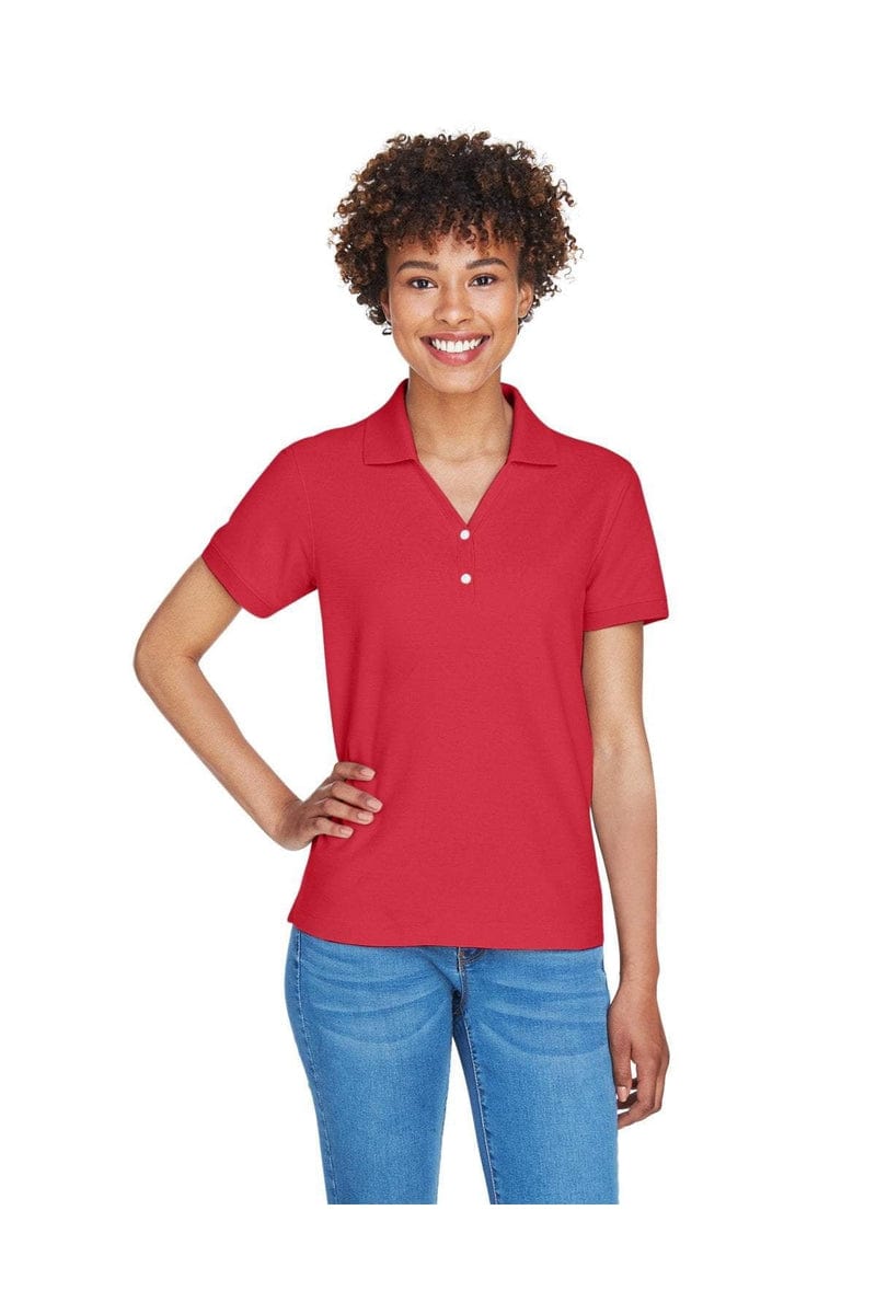 Devon & Jones Polos/Knits Devon & Jones D100W: Ladies' Pima Pique Short-Sleeve Y-Collar Polo