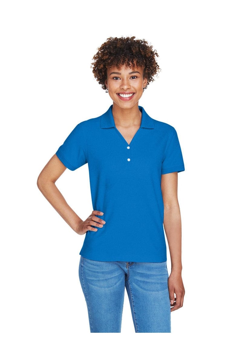 Devon & Jones Polos/Knits Devon & Jones D100W: Ladies' Pima Pique Short-Sleeve Y-Collar Polo