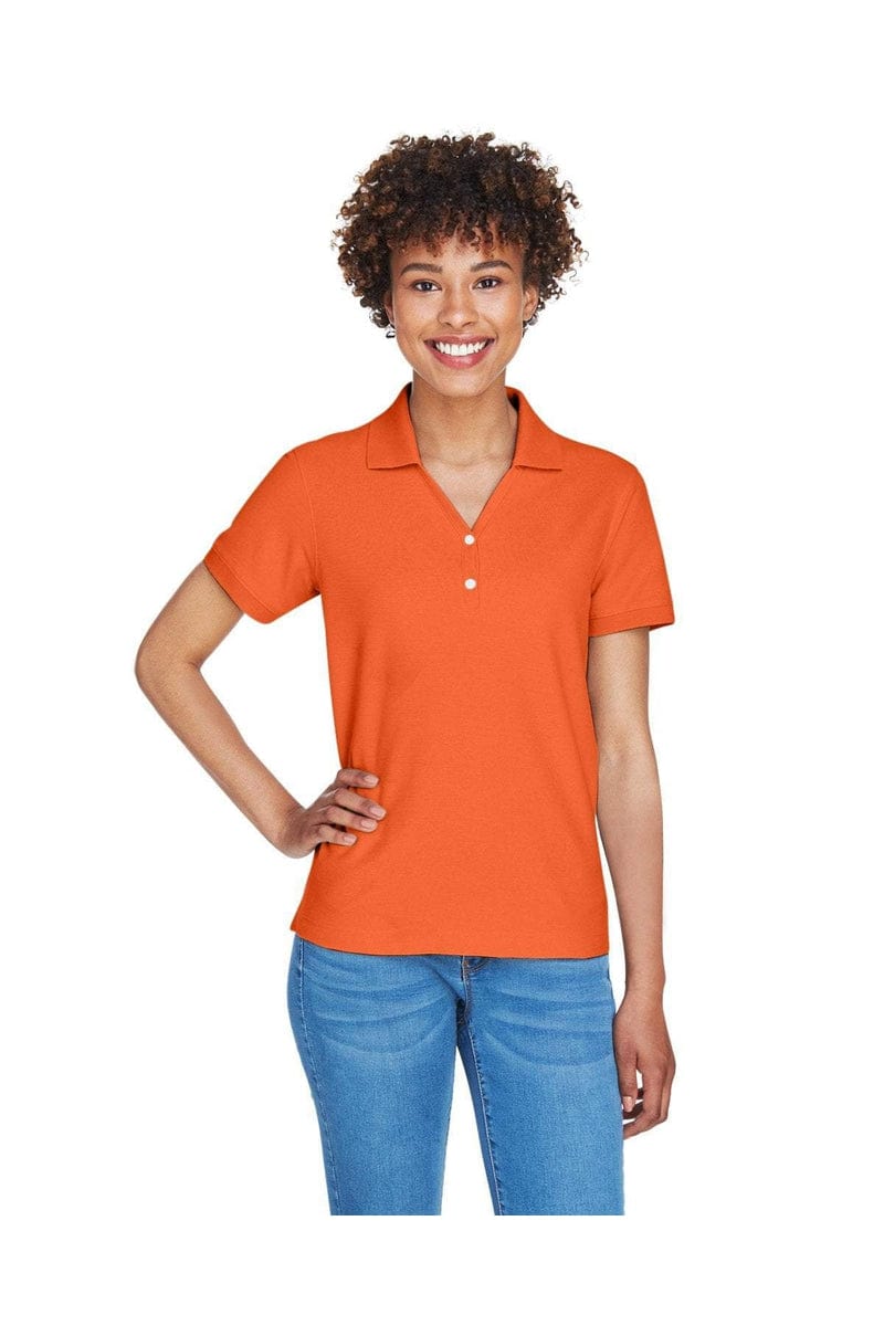 Devon & Jones Polos/Knits Devon & Jones D100W: Ladies' Pima Pique Short-Sleeve Y-Collar Polo