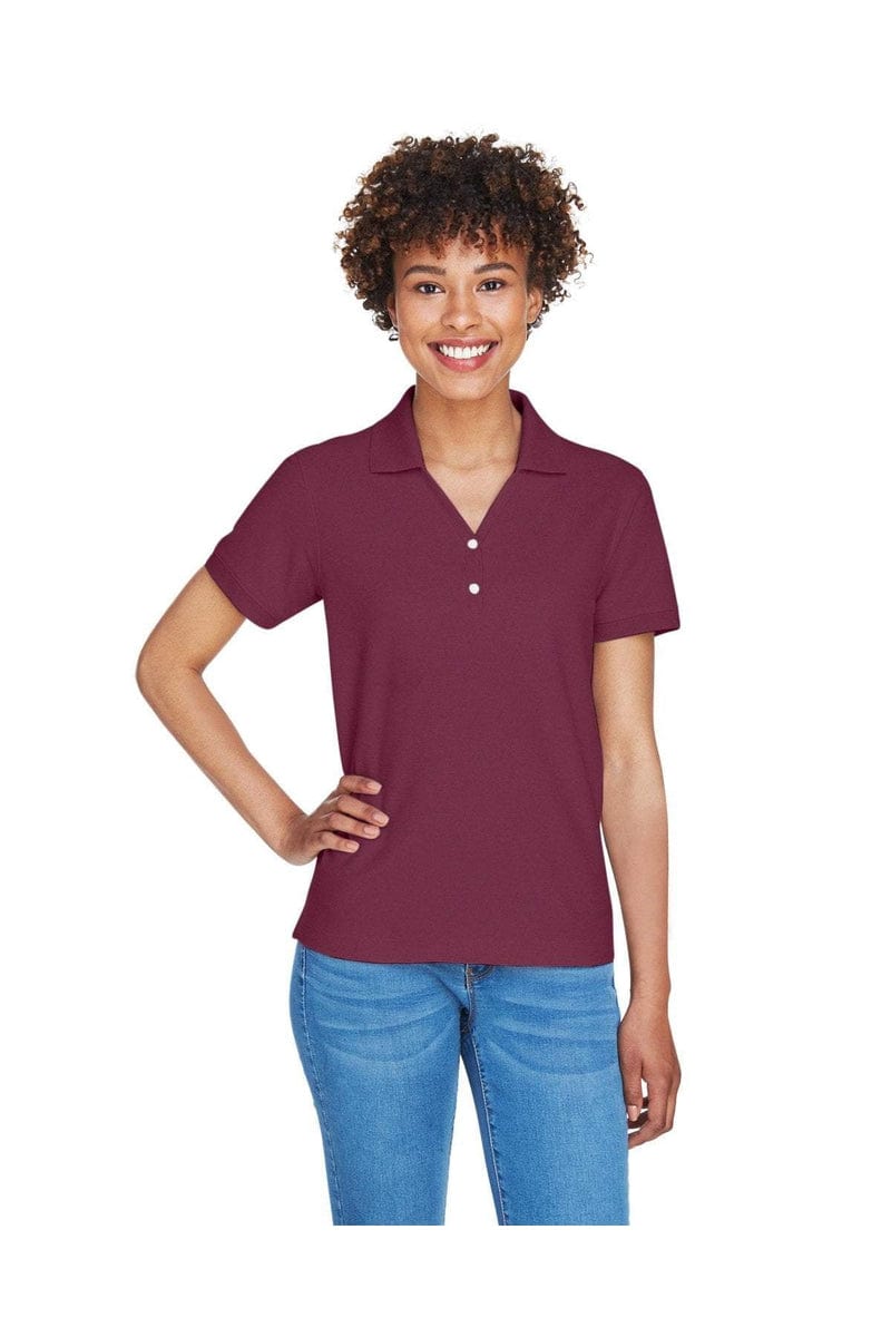 Devon & Jones Polos/Knits Devon & Jones D100W: Ladies' Pima Pique Short-Sleeve Y-Collar Polo
