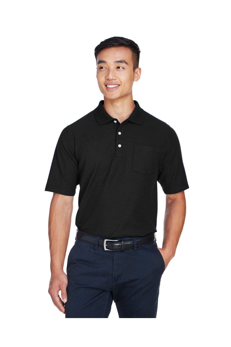 Devon & Jones Polos/Knits S / Black Devon & Jones DG150P: Men's DRYTEC20(tm) Performance Pocket Polo