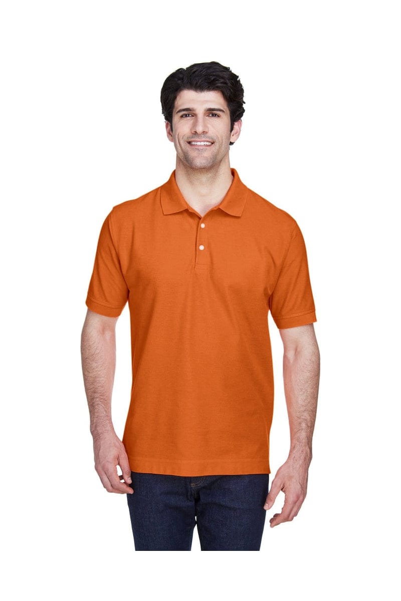 Devon & Jones Polos/Knits 5XL / Deep Orange Devon & Jones D100: Men's Pima Pique Short-Sleeve Polo