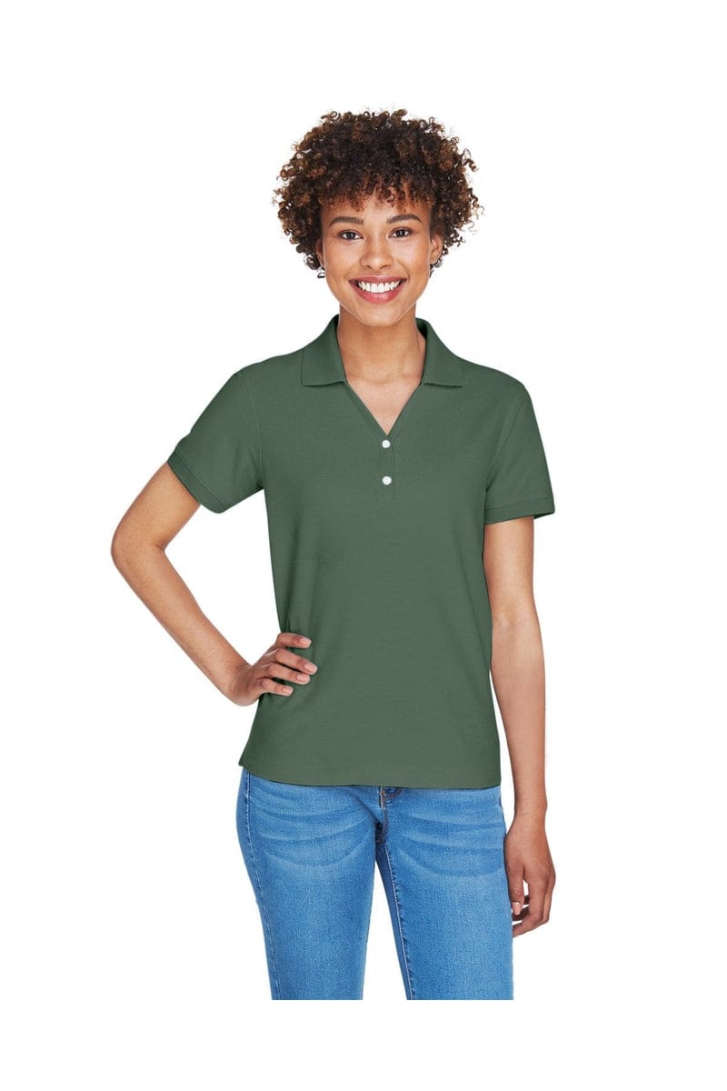 Devon & Jones Polos/Knits XS / Dill Devon & Jones D100W: Ladies' Pima Pique Short-Sleeve Y-Collar Polo