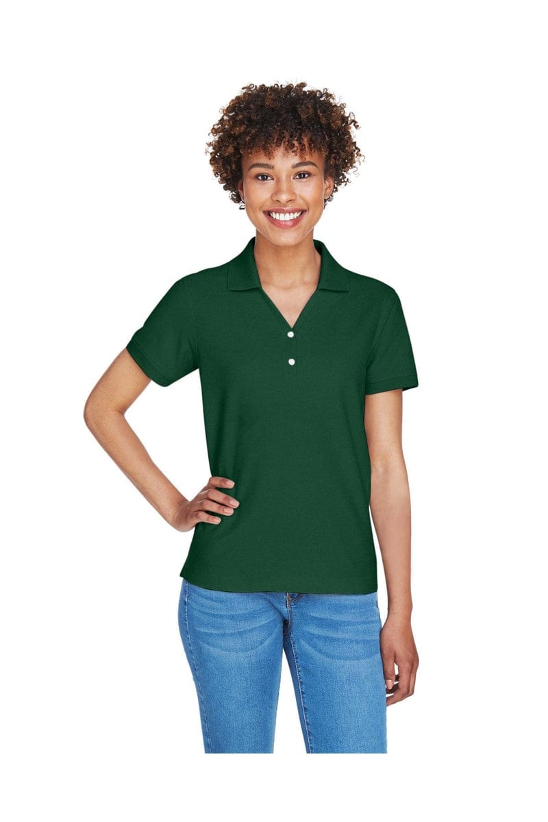 Devon & Jones Polos/Knits XS / Forest Devon & Jones D100W: Ladies' Pima Pique Short-Sleeve Y-Collar Polo