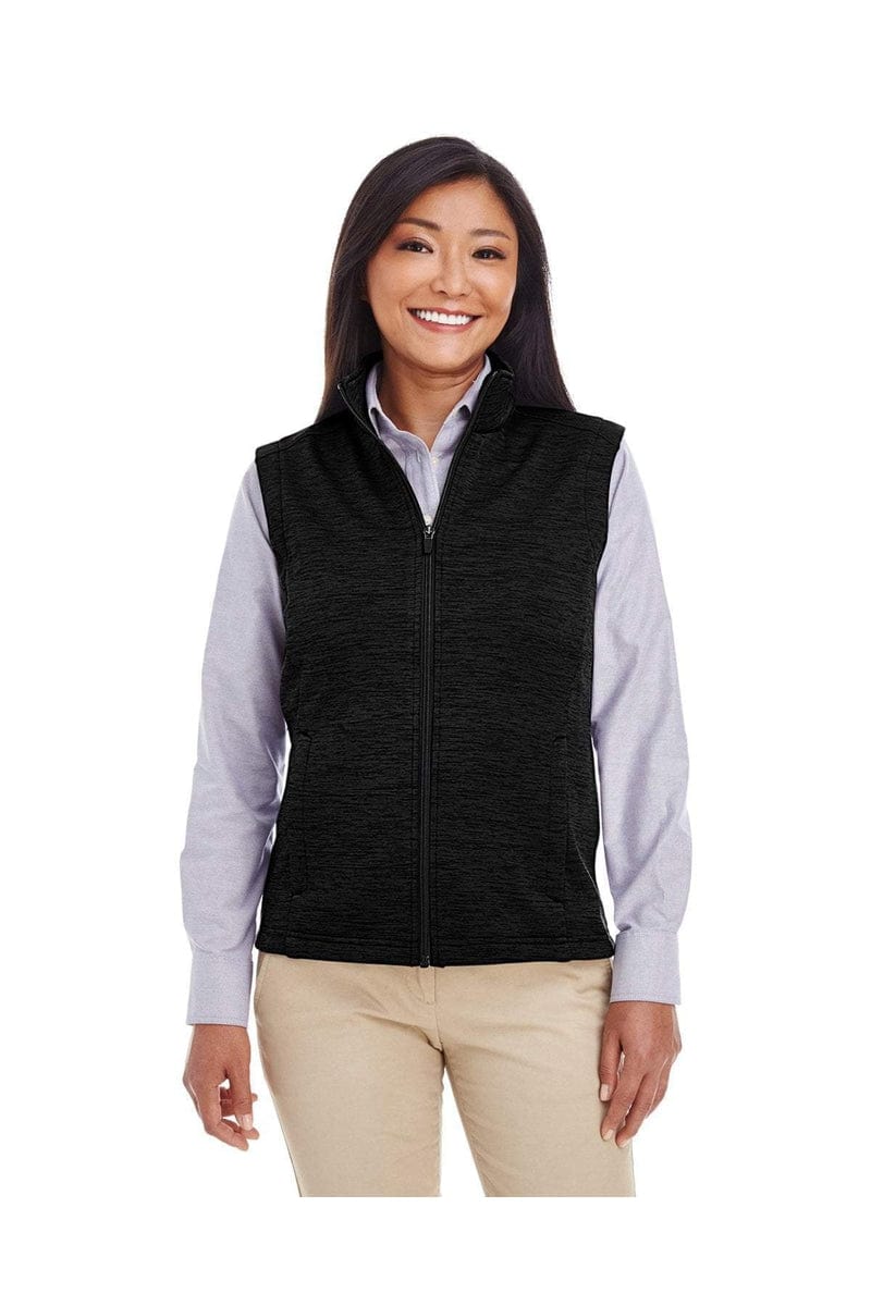 Devon & Jones Sweatshirts/Fleece XS / Black Heather Devon & Jones DG797W: Ladies' Newbury Melange Fleece Vest