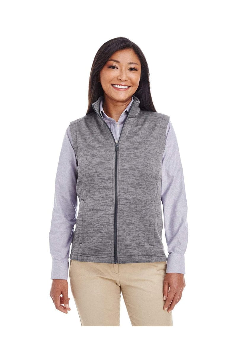 Devon & Jones Sweatshirts/Fleece XS / Dark Grey Heathr Devon & Jones DG797W: Ladies' Newbury Melange Fleece Vest