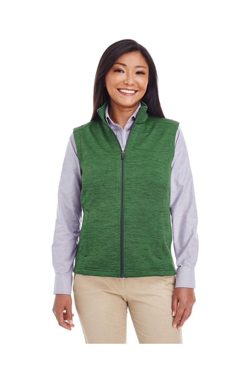 Devon & Jones Sweatshirts/Fleece XS / Forest Heather Devon & Jones DG797W: Ladies' Newbury Melange Fleece Vest