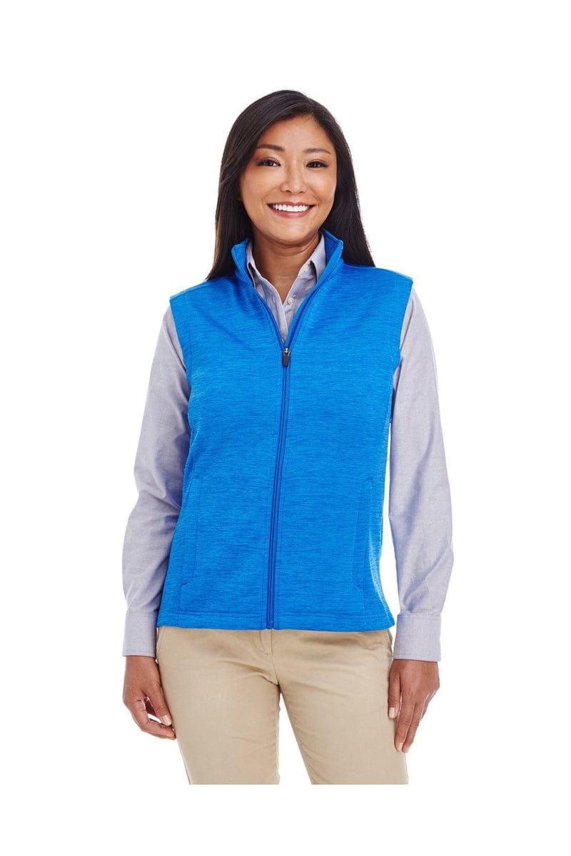 Devon & Jones Sweatshirts/Fleece XS / French Blue Hthr Devon & Jones DG797W: Ladies' Newbury Melange Fleece Vest