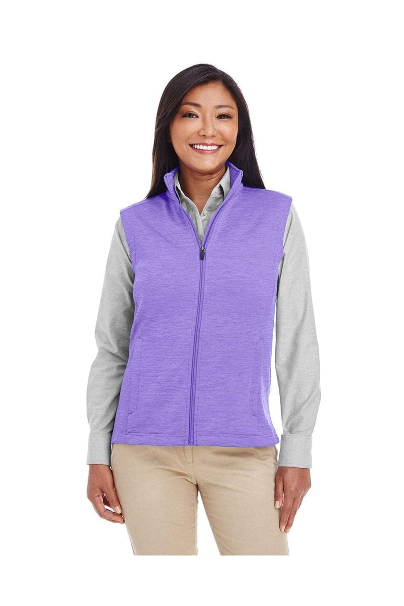 Devon & Jones Sweatshirts/Fleece XS / Grape Heather Devon & Jones DG797W: Ladies' Newbury Melange Fleece Vest