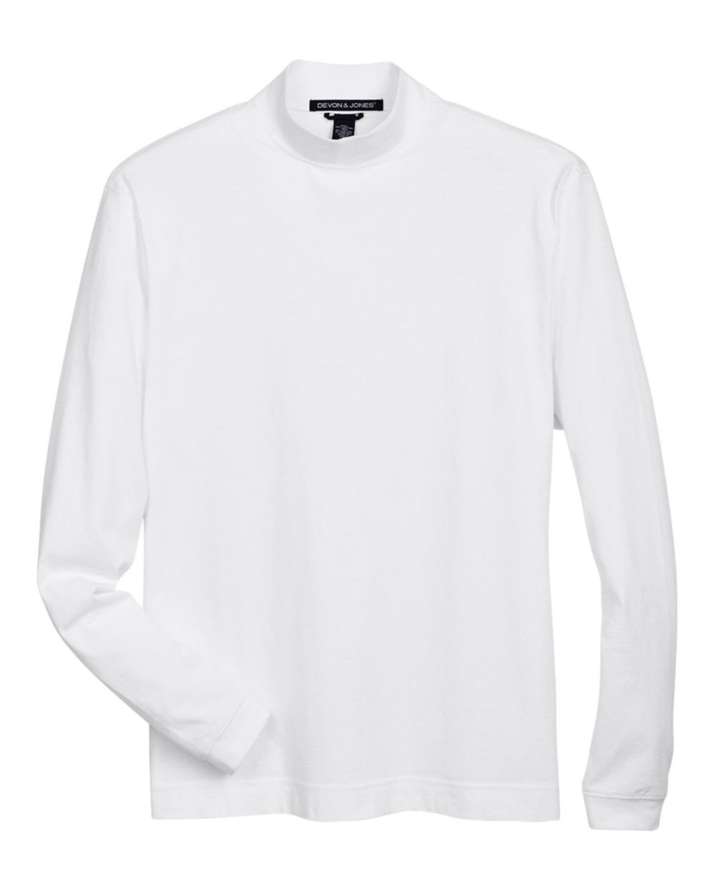 Devon & Jones T-Shirts - Long Sleeve Devon & Jones D420 Unisex Sueded Jersey Mock Neck T-Shirt