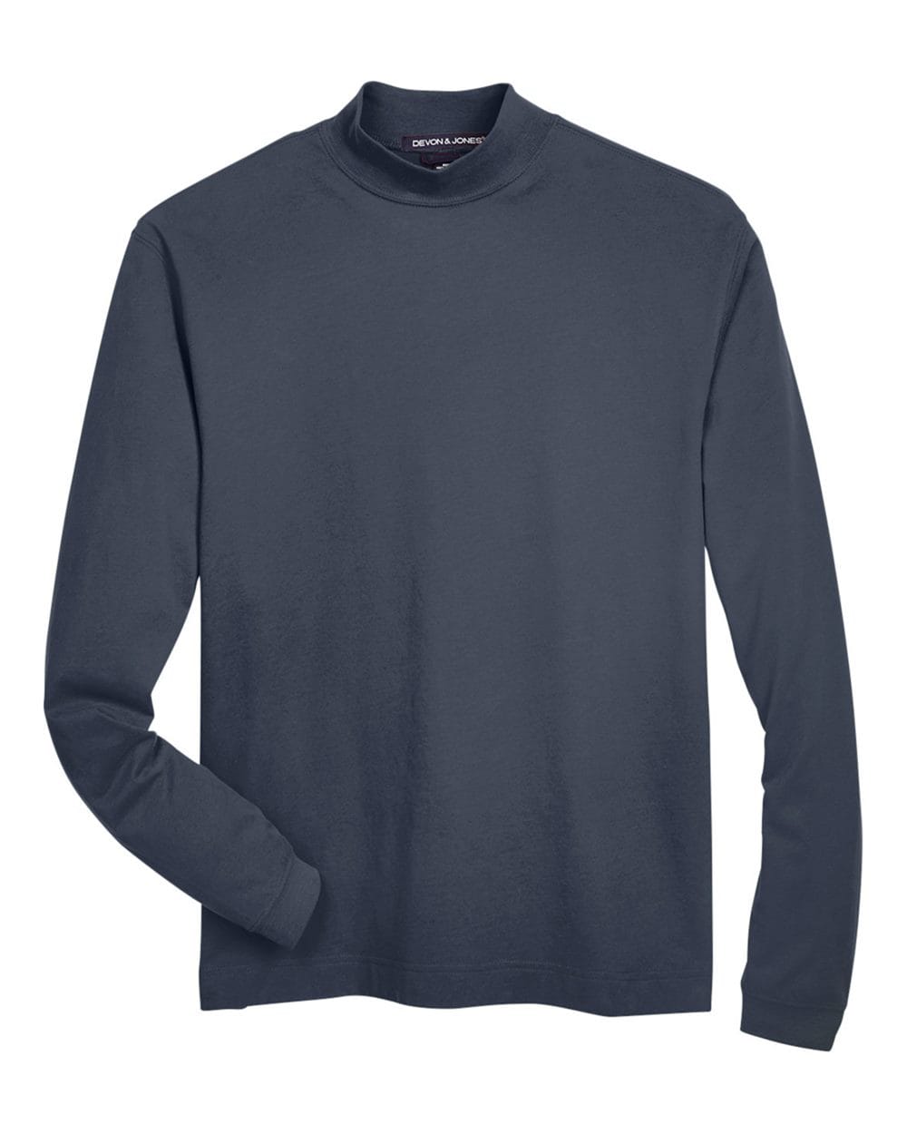 Devon & Jones T-Shirts - Long Sleeve Devon & Jones D420 Unisex Sueded Jersey Mock Neck T-Shirt