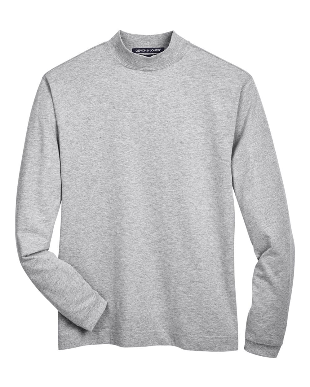 Devon & Jones T-Shirts - Long Sleeve Devon & Jones D420 Unisex Sueded Jersey Mock Neck T-Shirt