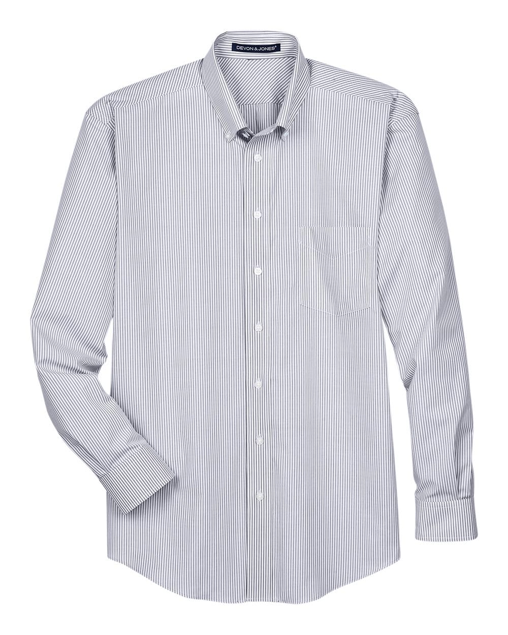 Devon & Jones Wovens Devon & Jones D645 Men's Crown Collection® Banker Stripe Woven Dress Shirt