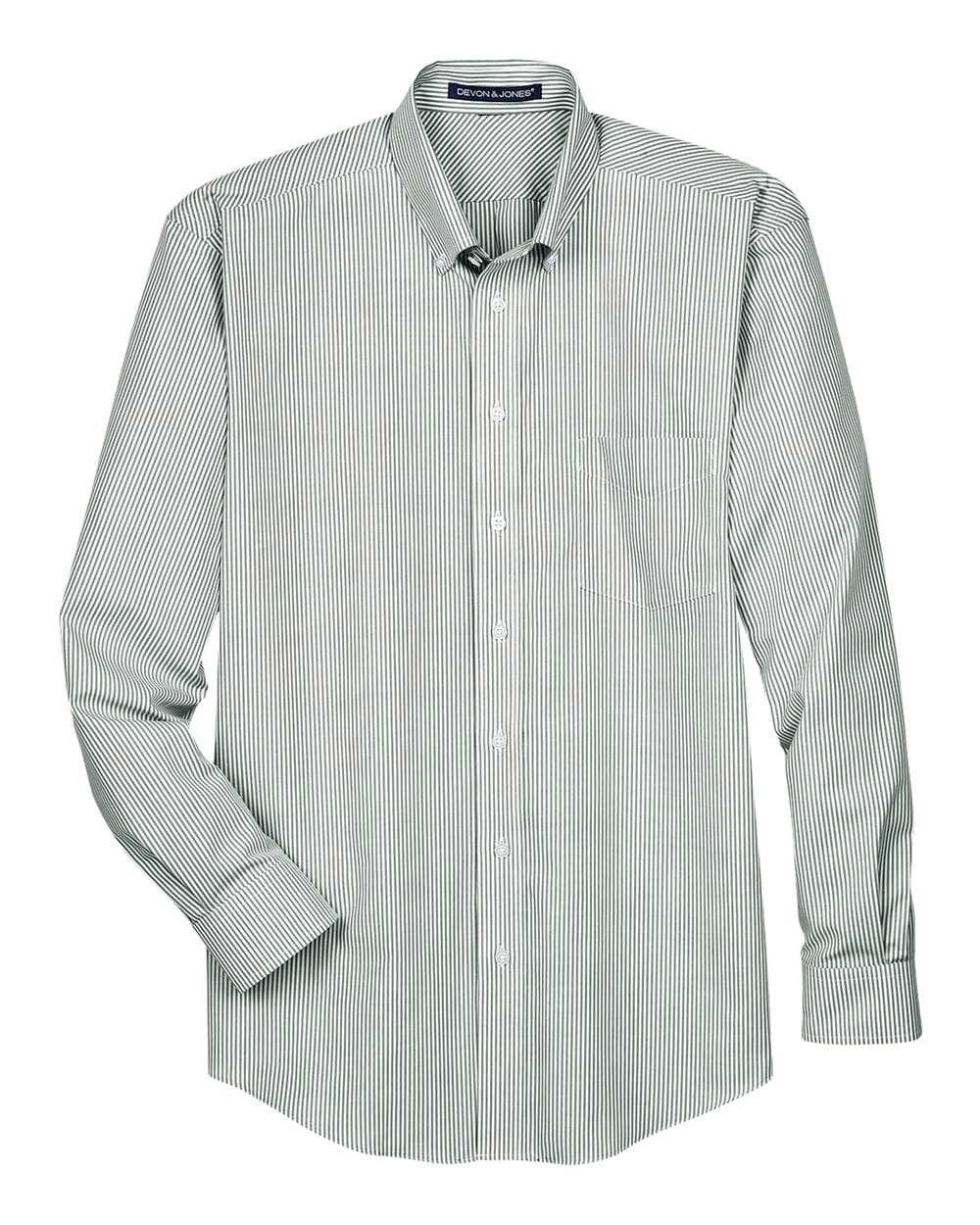 Devon & Jones Wovens Devon & Jones D645 Men's Crown Collection® Banker Stripe Woven Dress Shirt