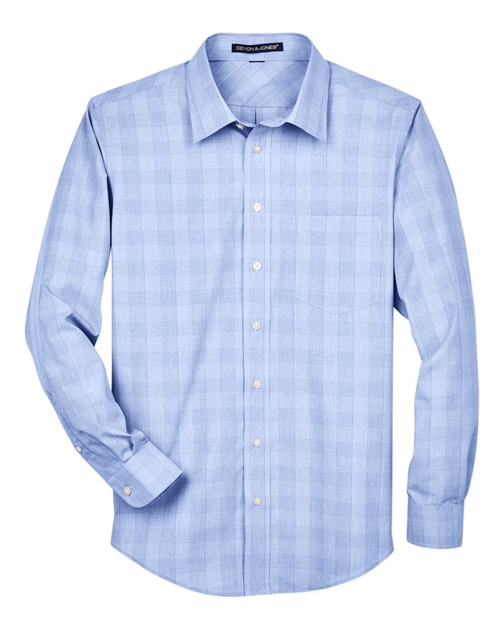 Devon & Jones Wovens Devon & Jones DG520 Men's Crown Collection® Glen Plaid Woven Dress Shirt