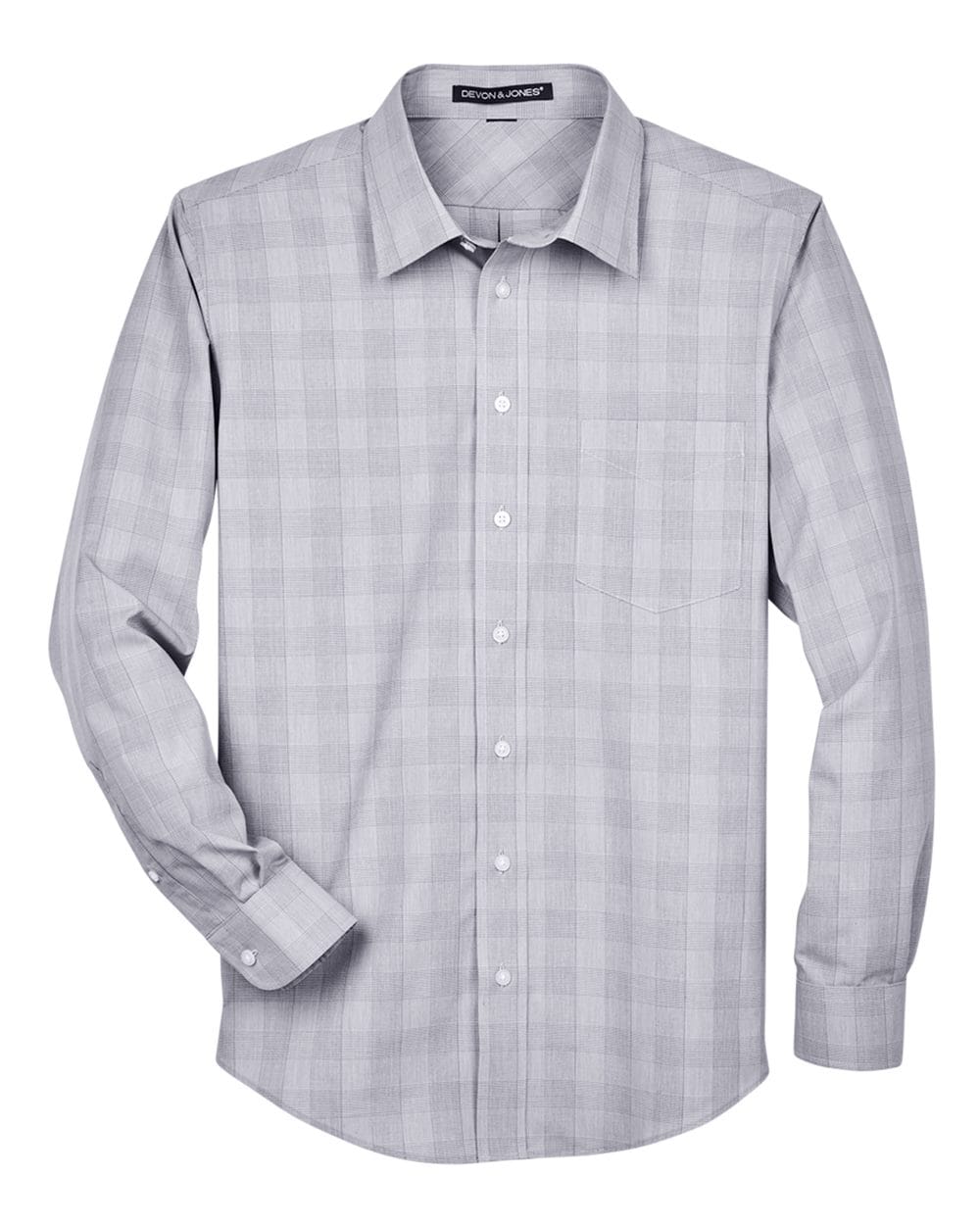 Devon & Jones Wovens Devon & Jones DG520 Men's Crown Collection® Glen Plaid Woven Dress Shirt