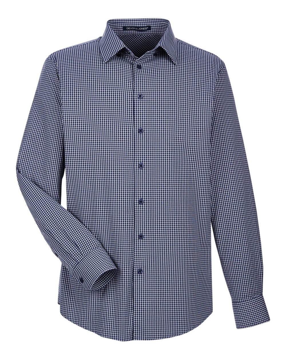 Devon & Jones Wovens Devon & Jones DG535 Men's CrownLux Performance® Tonal Mini Check Woven Dress Shirt