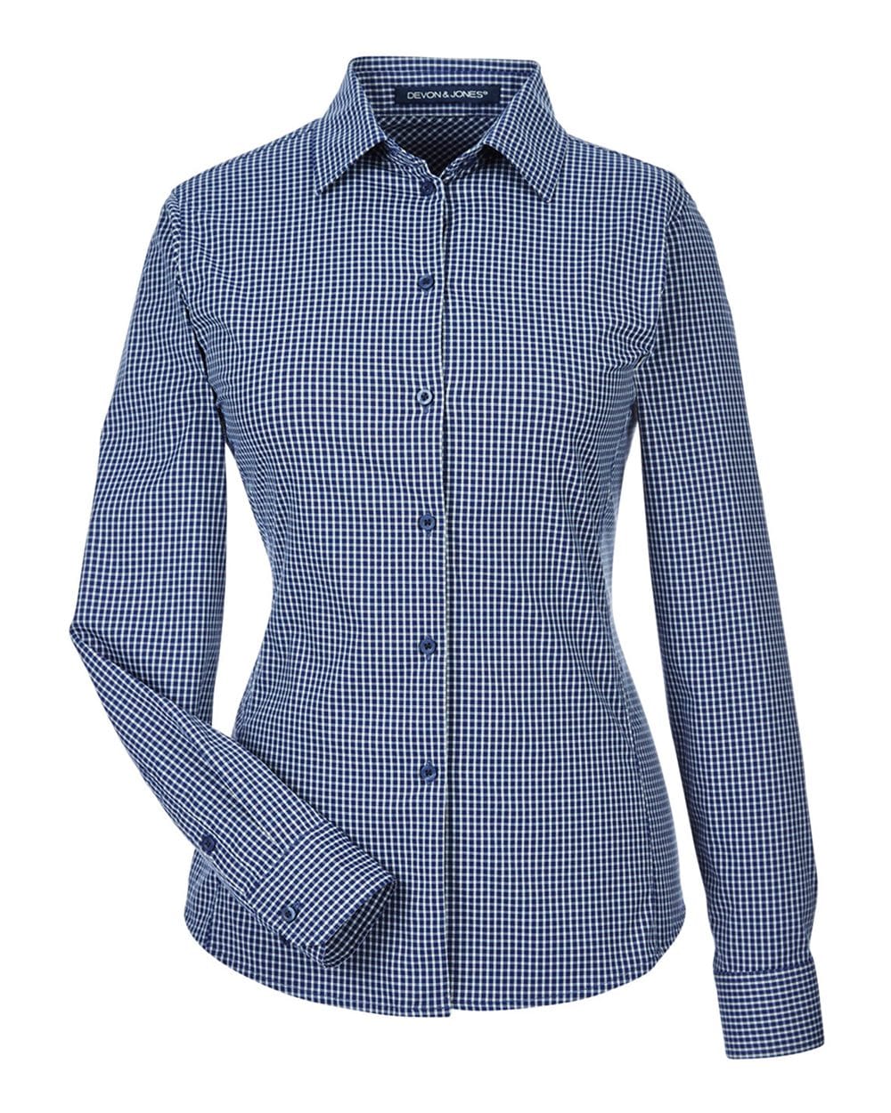 Devon & Jones Wovens Devon & Jones DG535W Women's CrownLux Performance® Tonal Mini Check Woven Dress Shirt