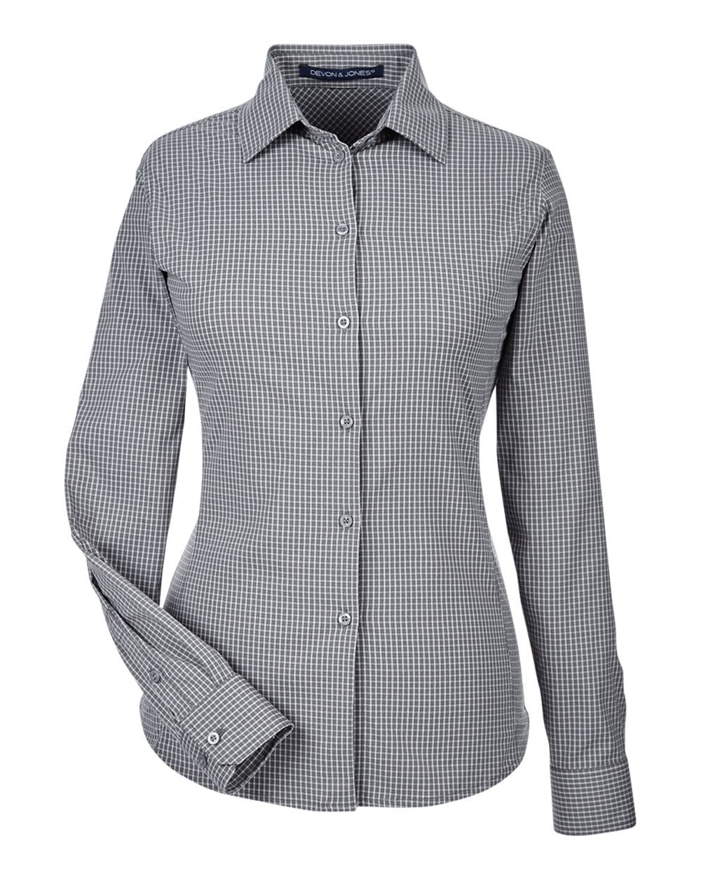 Devon & Jones Wovens Devon & Jones DG535W Women's CrownLux Performance® Tonal Mini Check Woven Dress Shirt