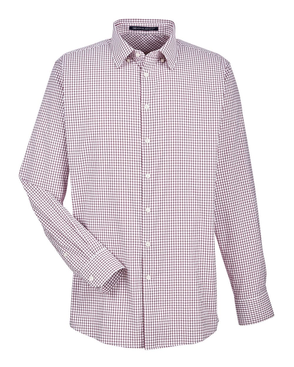 Devon & Jones Wovens Devon & Jones DG540 Men's CrownLux Performance® Micro Windowpane Woven Dress Shirt