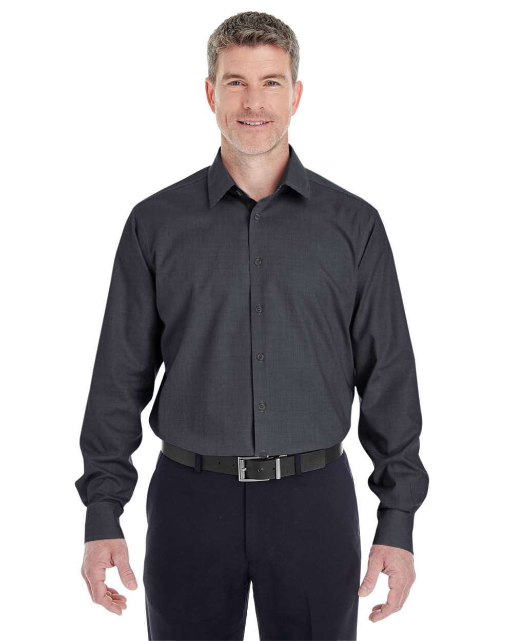 Devon & Jones Wovens S / Black Devon & Jones DG532 Men's Crown Collection® Royal Dobby Dress Shirt