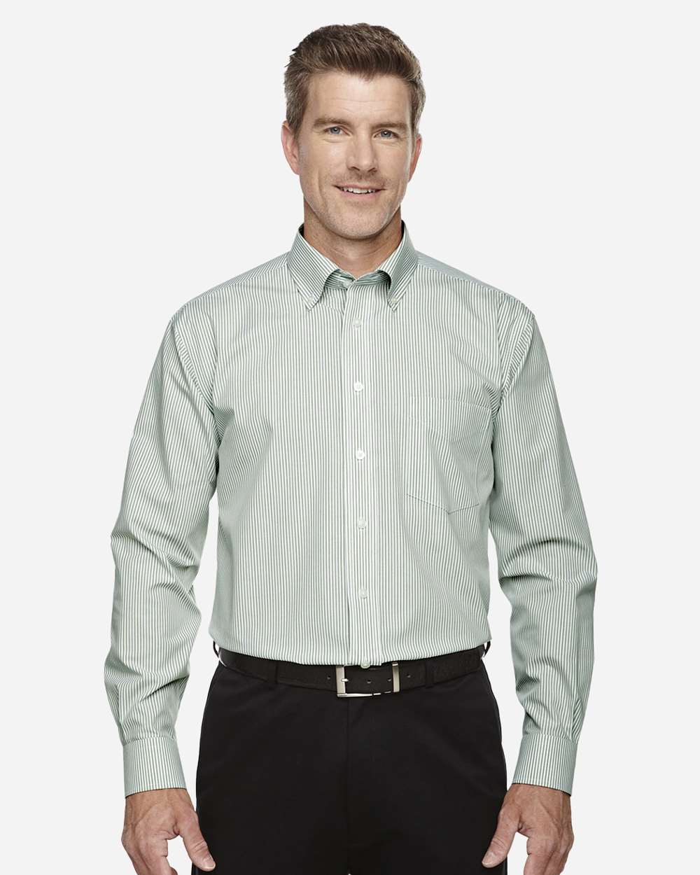 Devon & Jones Wovens S / Dill Devon & Jones D645 Men's Crown Collection® Banker Stripe Woven Dress Shirt