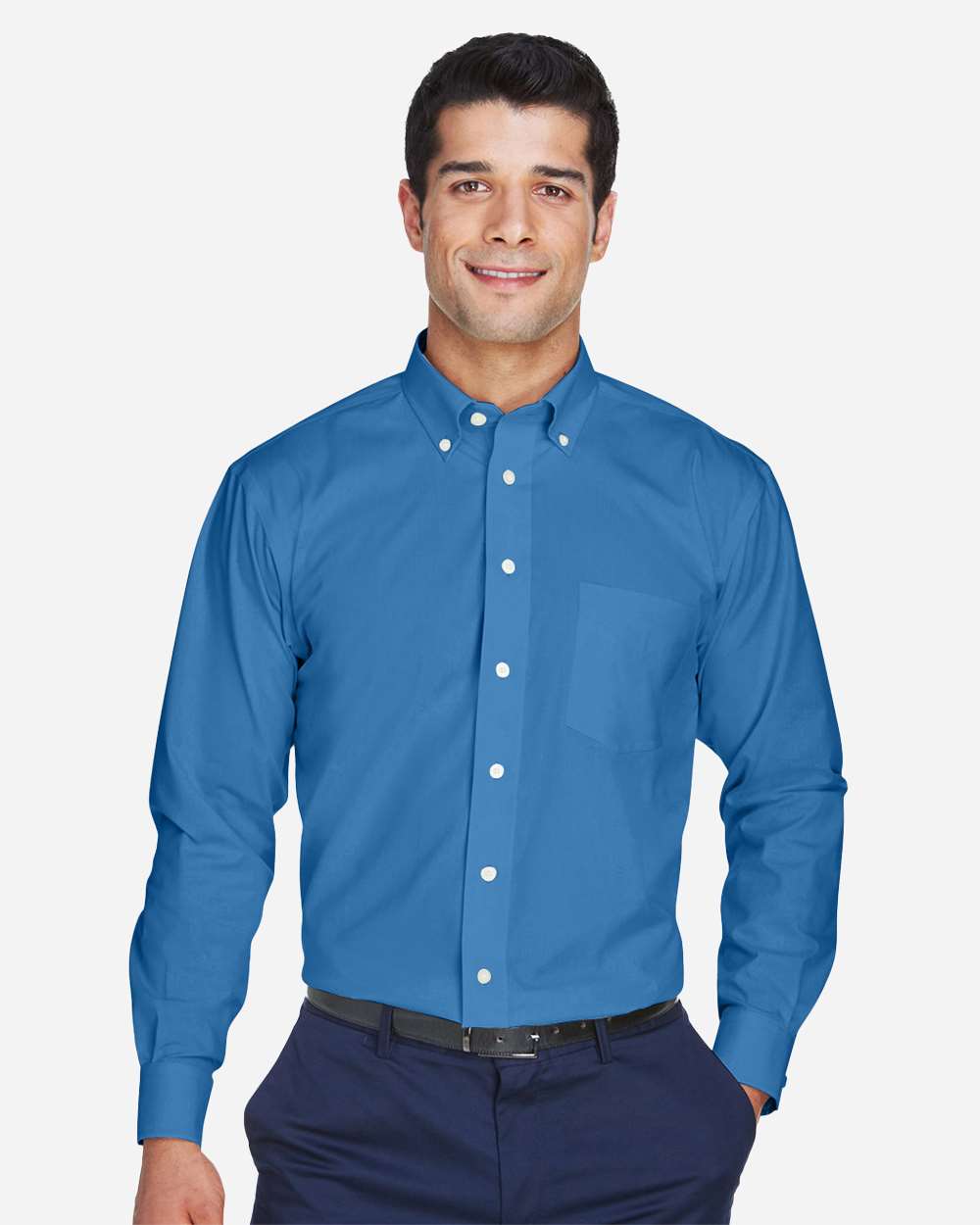 Devon & Jones Wovens S / French Blue Devon & Jones D630 Men's Crown Collection® Oxford Woven Dress Shirt