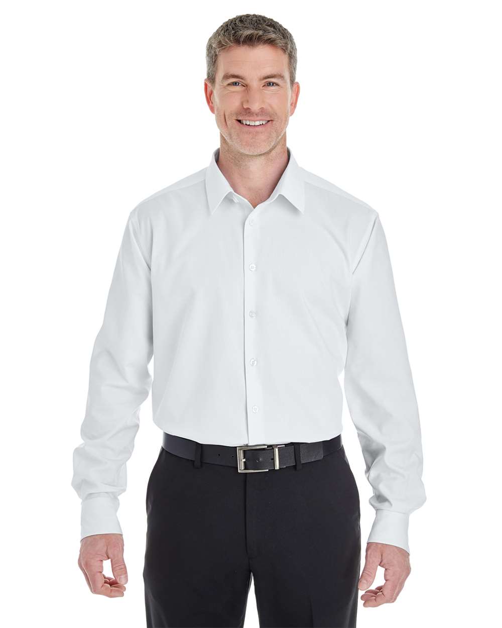Devon & Jones Wovens S / White Devon & Jones DG532 Men's Crown Collection® Royal Dobby Dress Shirt