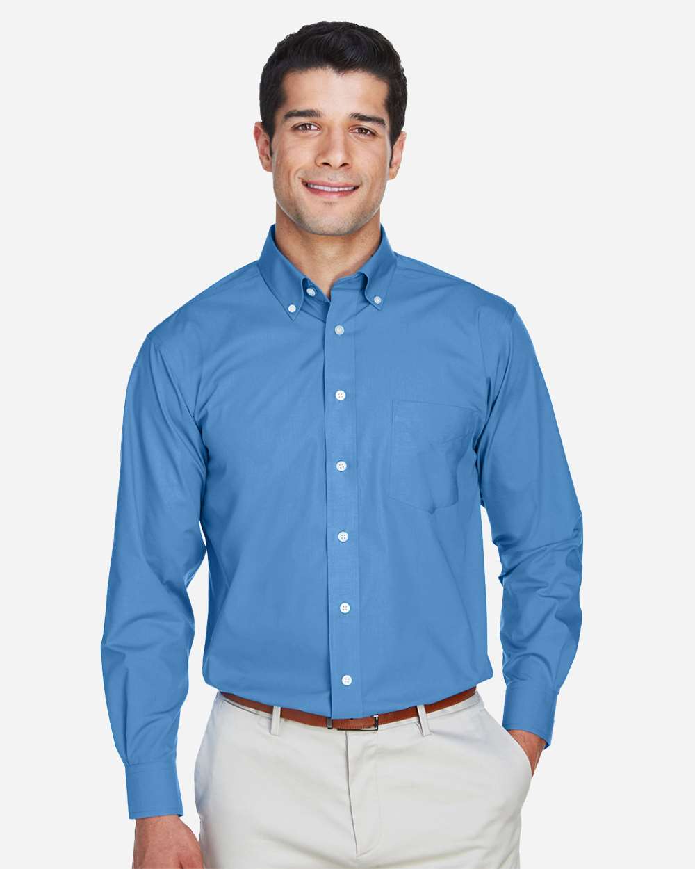 Devon & Jones Wovens XLT / French Blue Devon & Jones D620T Men's Tall Crown Collection® Broadcloth Woven Dress Shirt
