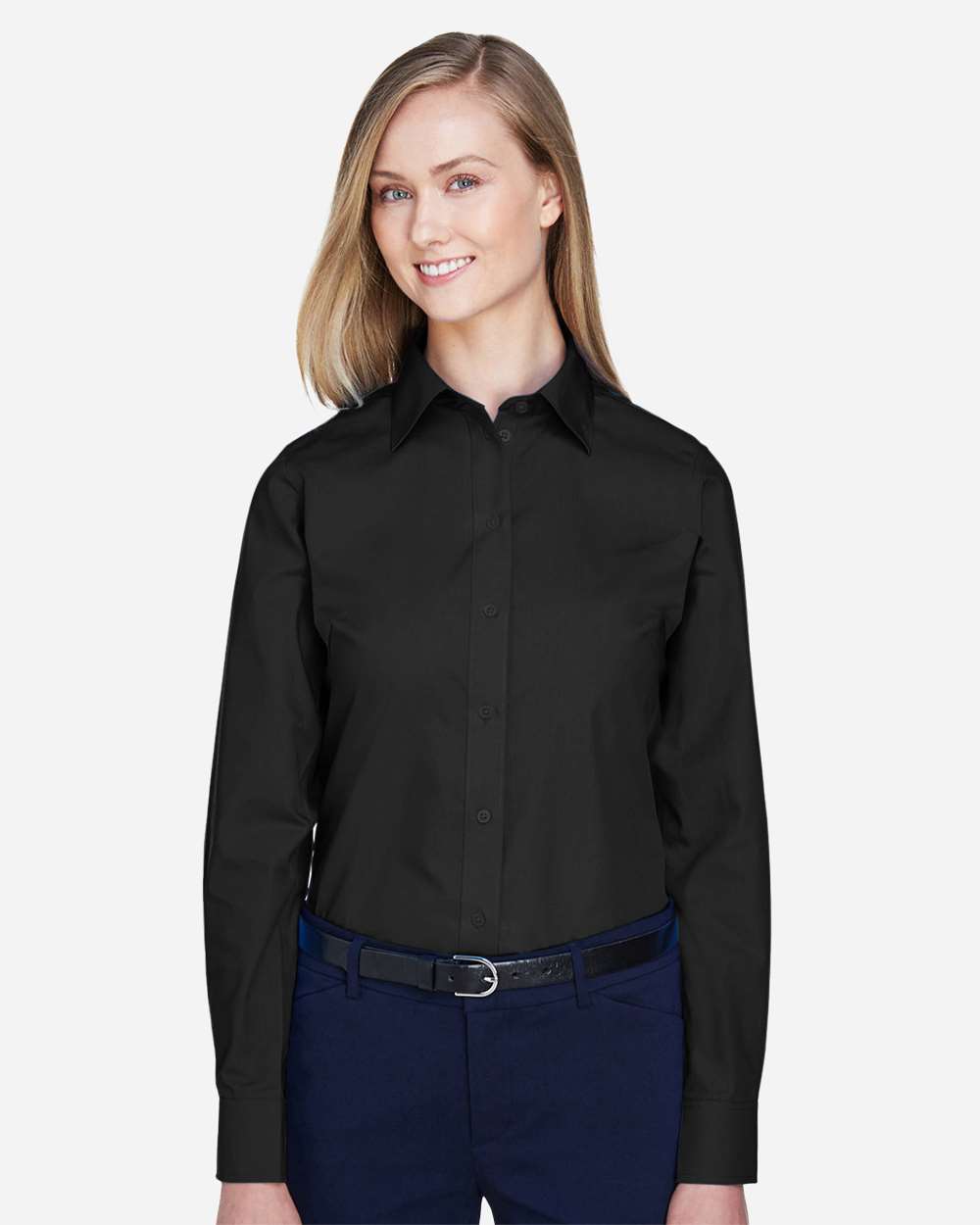 Devon & Jones Wovens XS / Black Devon & Jones D620W Women's Crown Collection® Broadcloth Woven Dress Shirt