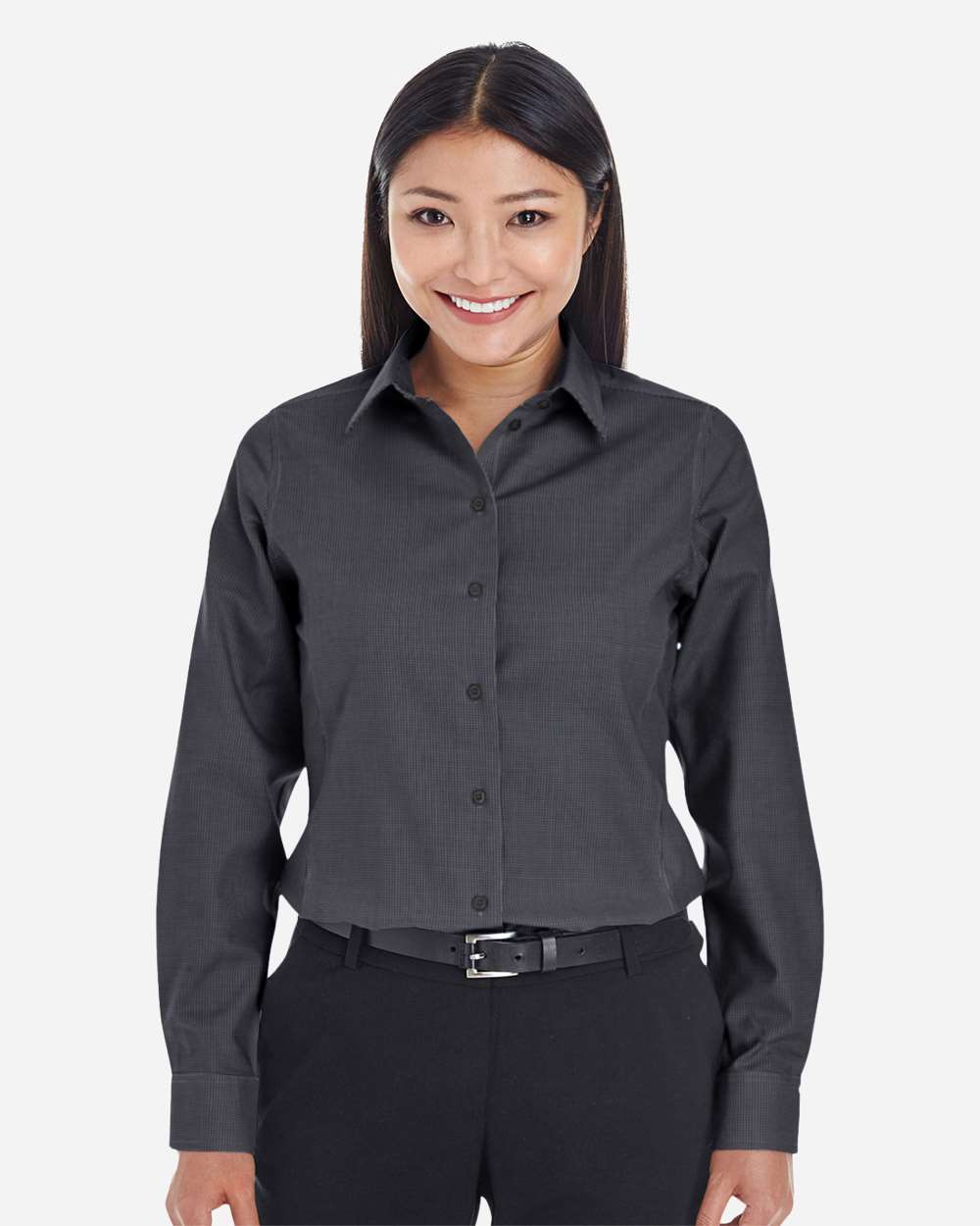 Devon & Jones Wovens XS / Black Devon & Jones DG532W Women's Crown Collection® Royal Dobby Woven Dress Shirt