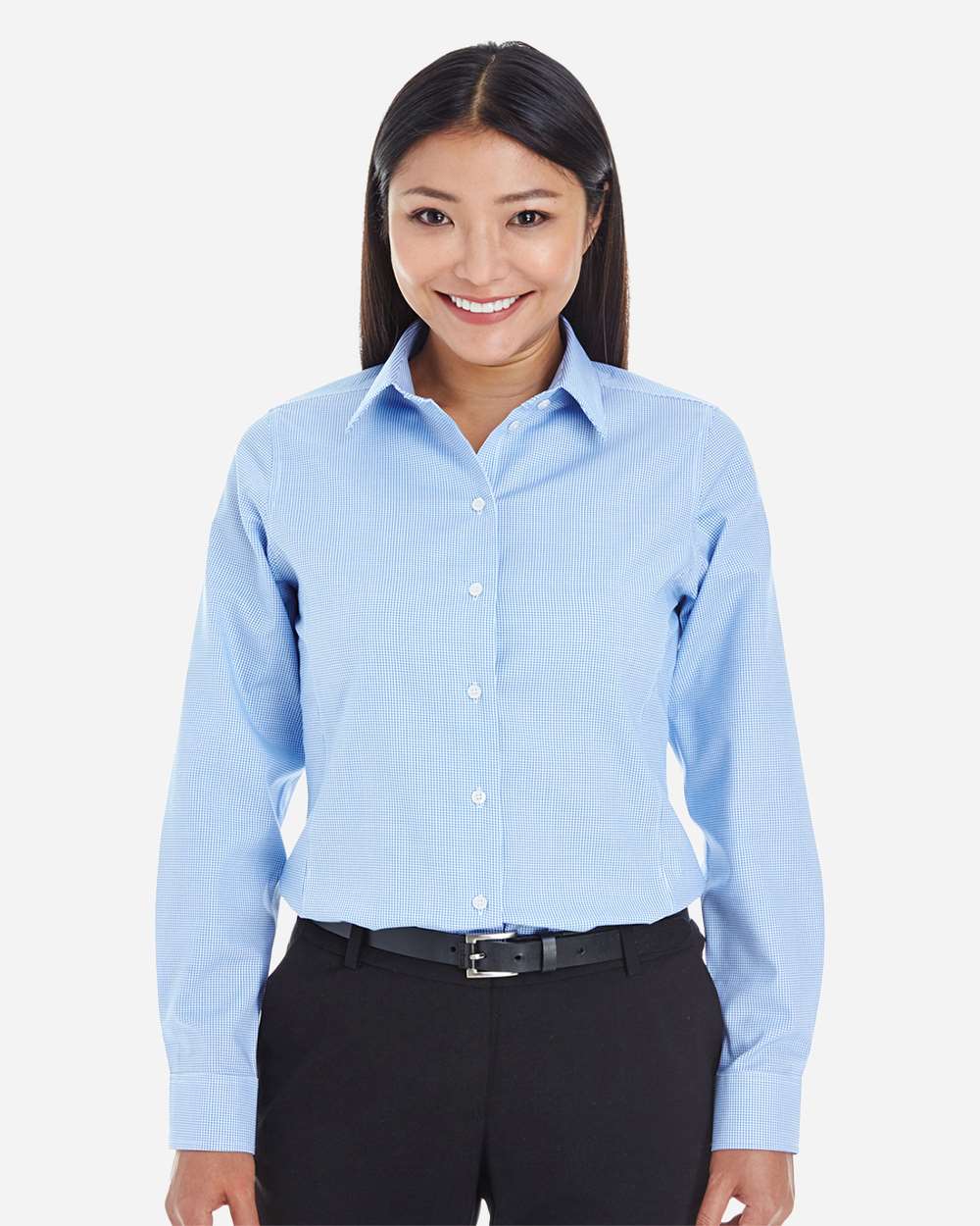 Devon & Jones Wovens XS / French Blue Devon & Jones DG532W Women's Crown Collection® Royal Dobby Woven Dress Shirt