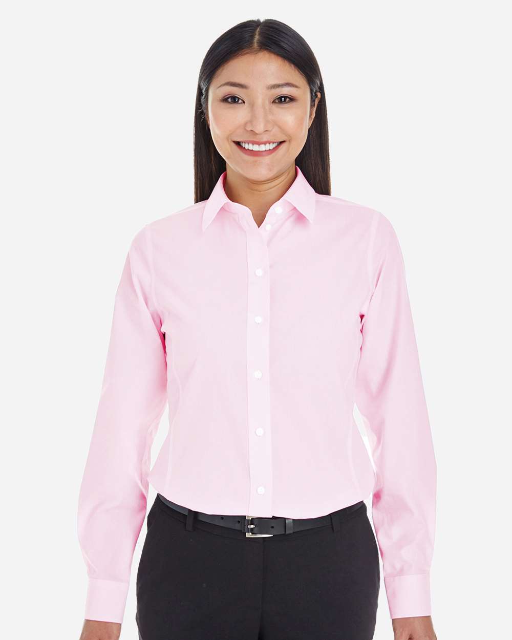 Devon & Jones Wovens XS / Pink/ White Devon & Jones DG534W Women's Crown Collection® Striped Woven Dress Shirt
