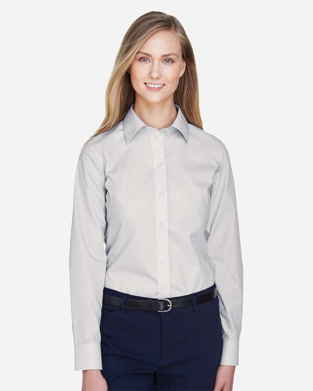 Devon & Jones Wovens XS / Silver Devon & Jones D620W Women's Crown Collection® Broadcloth Woven Dress Shirt