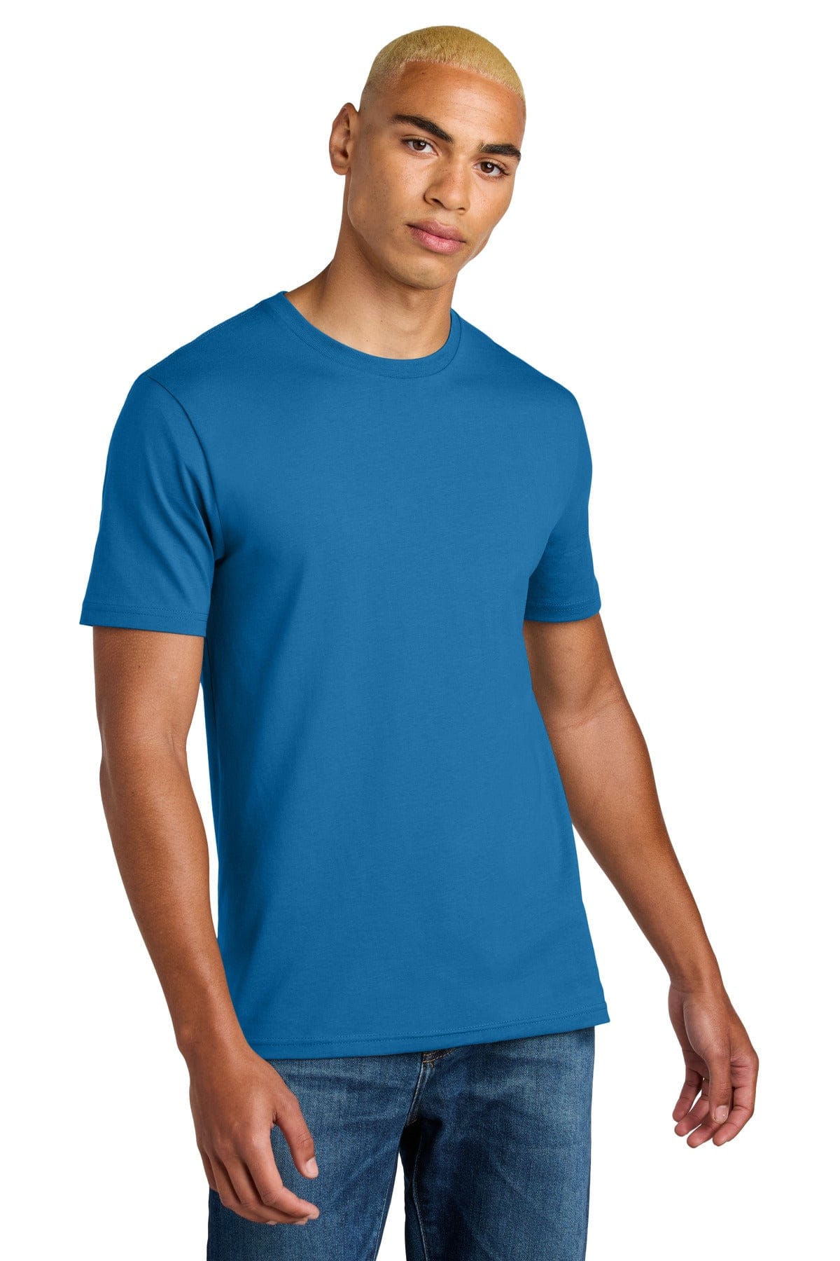 District DT106 Perfect Weight Icon Tee in Bright Blue