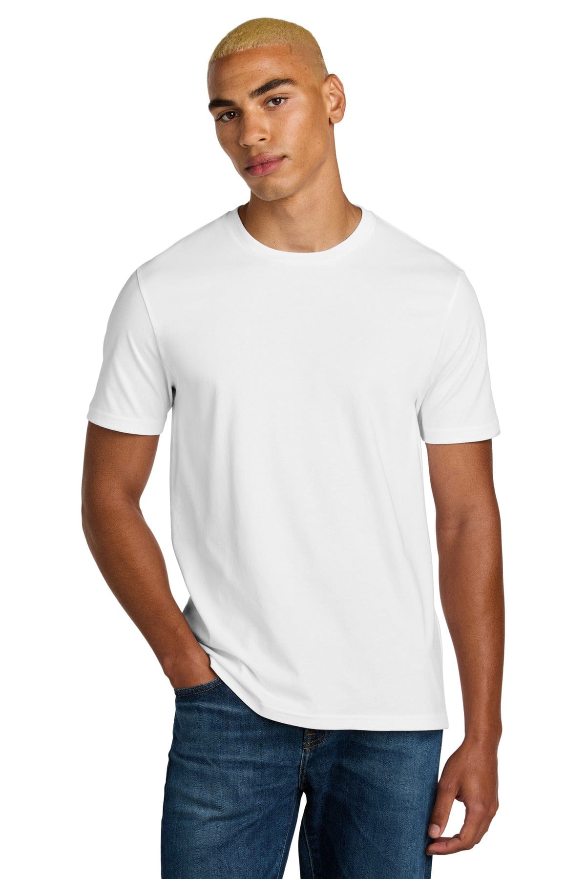 District DT106 Perfect Weight Icon Tee in Bright White