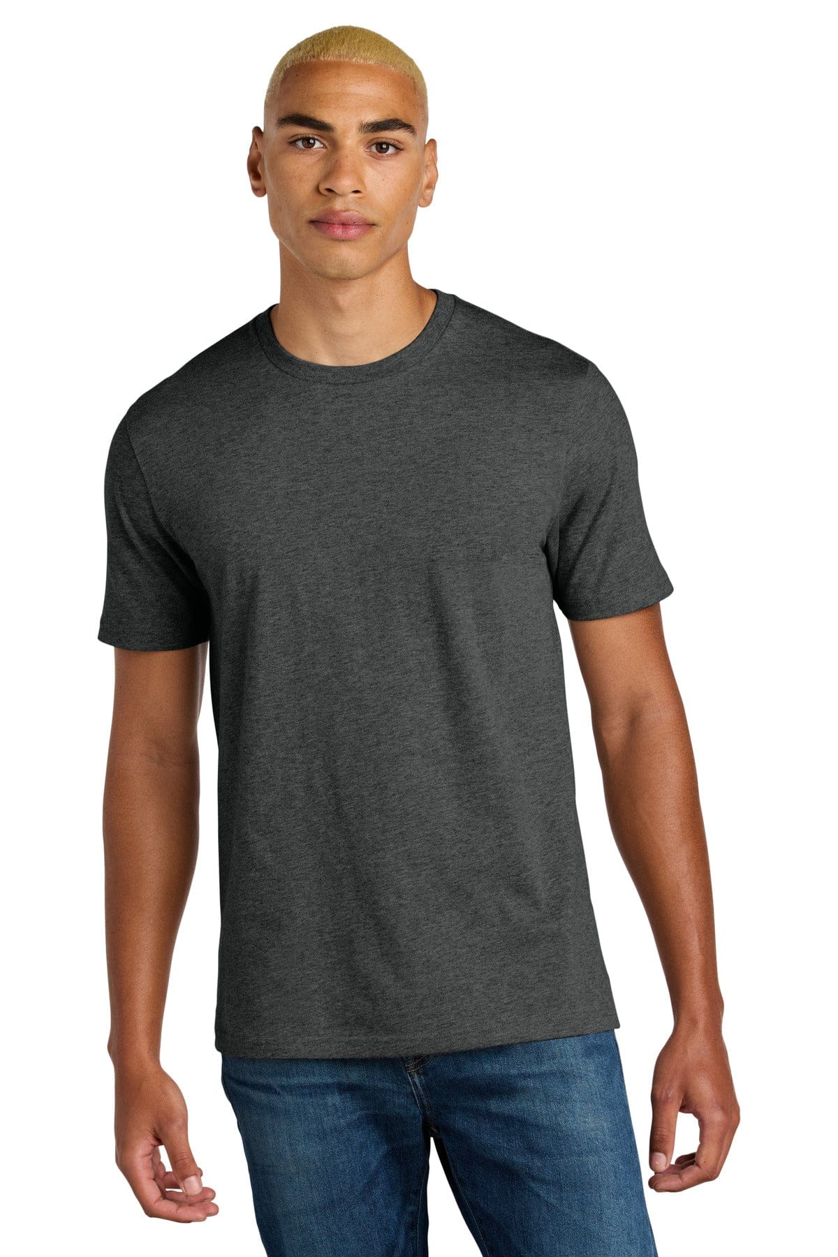 District DT106 Perfect Weight Icon Tee in Heathered Charcoal