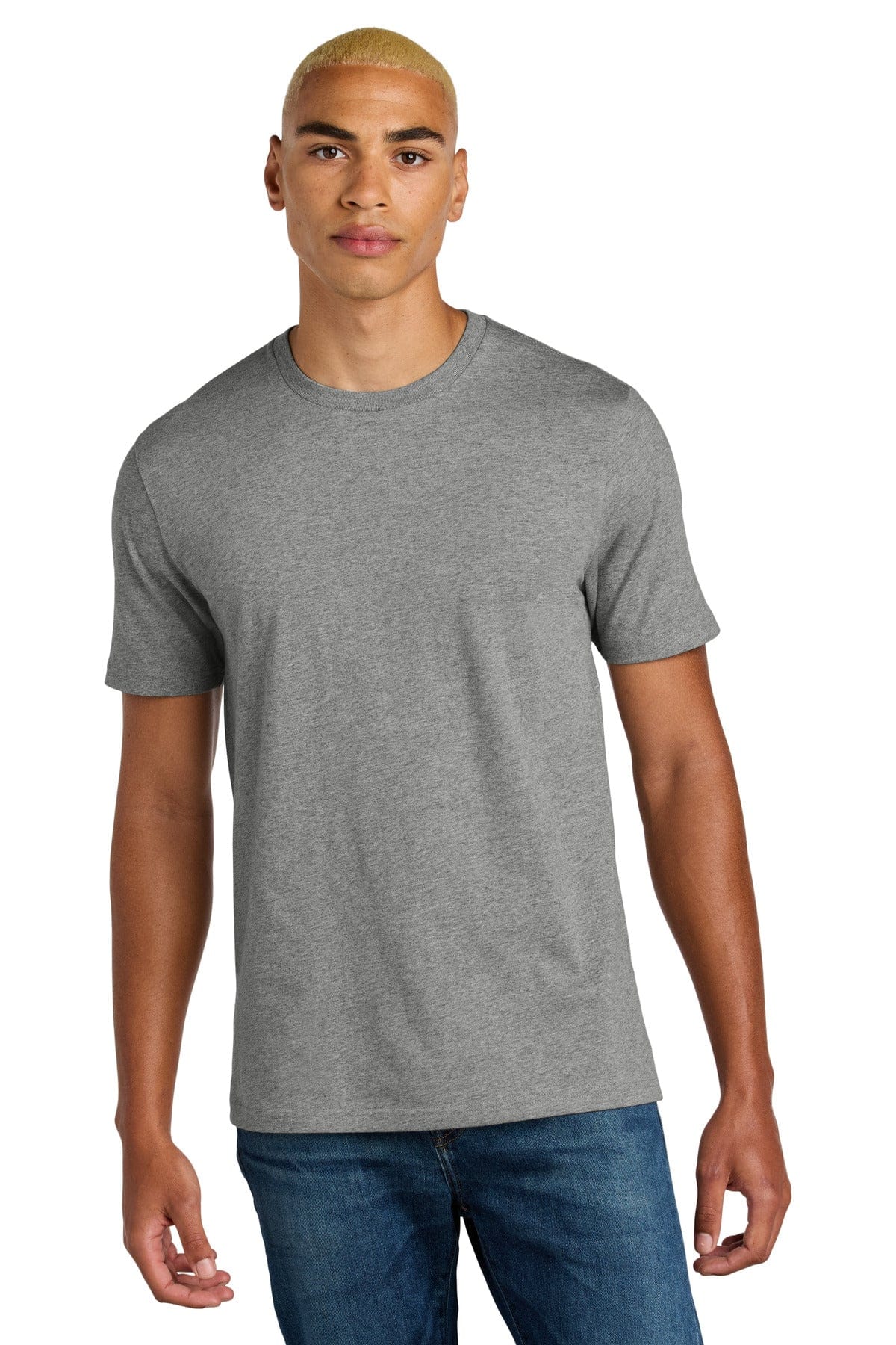 District DT106 Perfect Weight Icon Tee in Heathered Steel