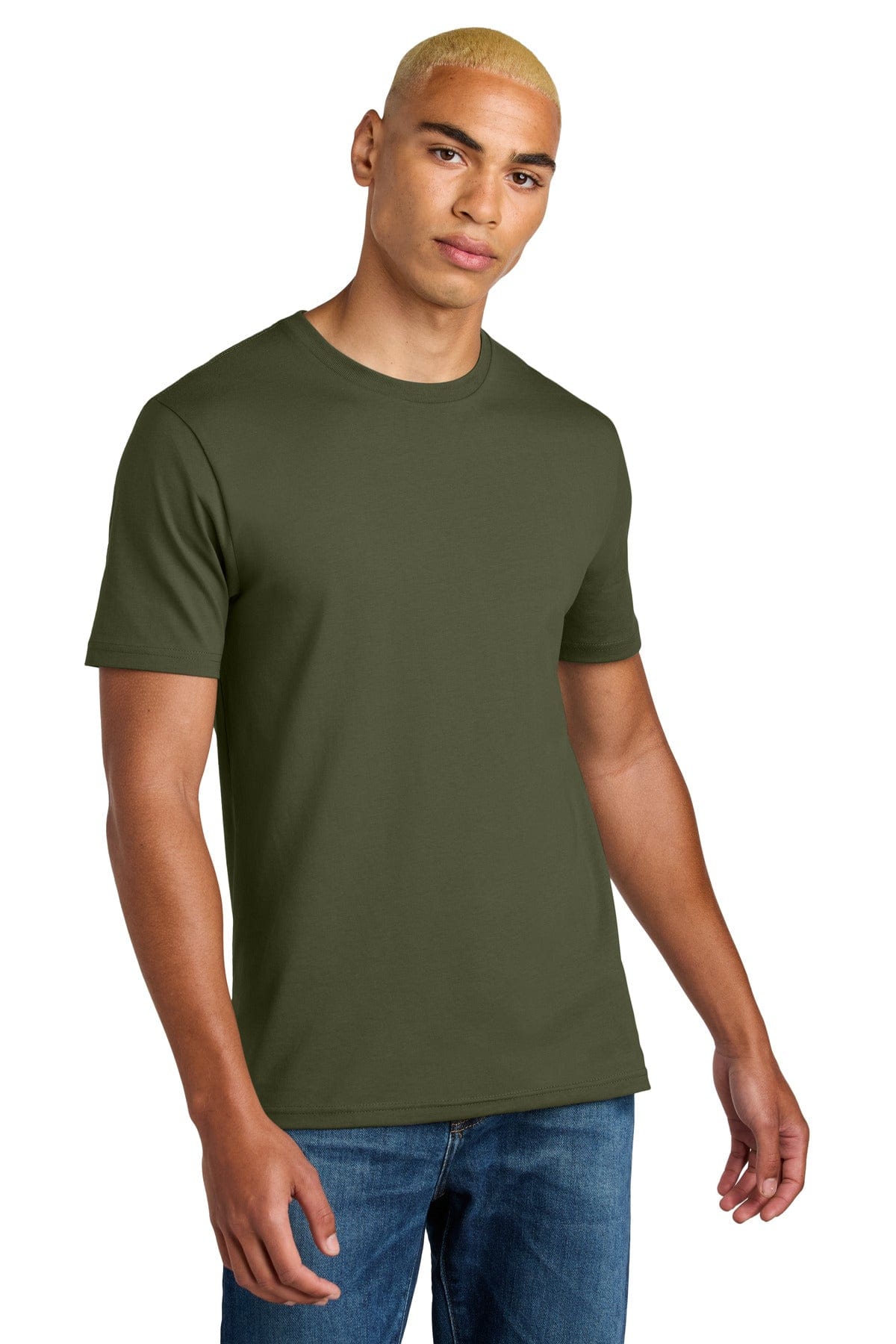District DT106 Perfect Weight Icon Tee in Military Green